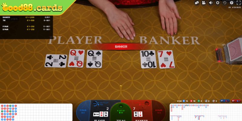 Baccarat Good88 Game Bài Casino Online Đỉnh Cao Chơi Cực Dễ 3 Các cửa cược áp dụng trong Baccarat tại Good88